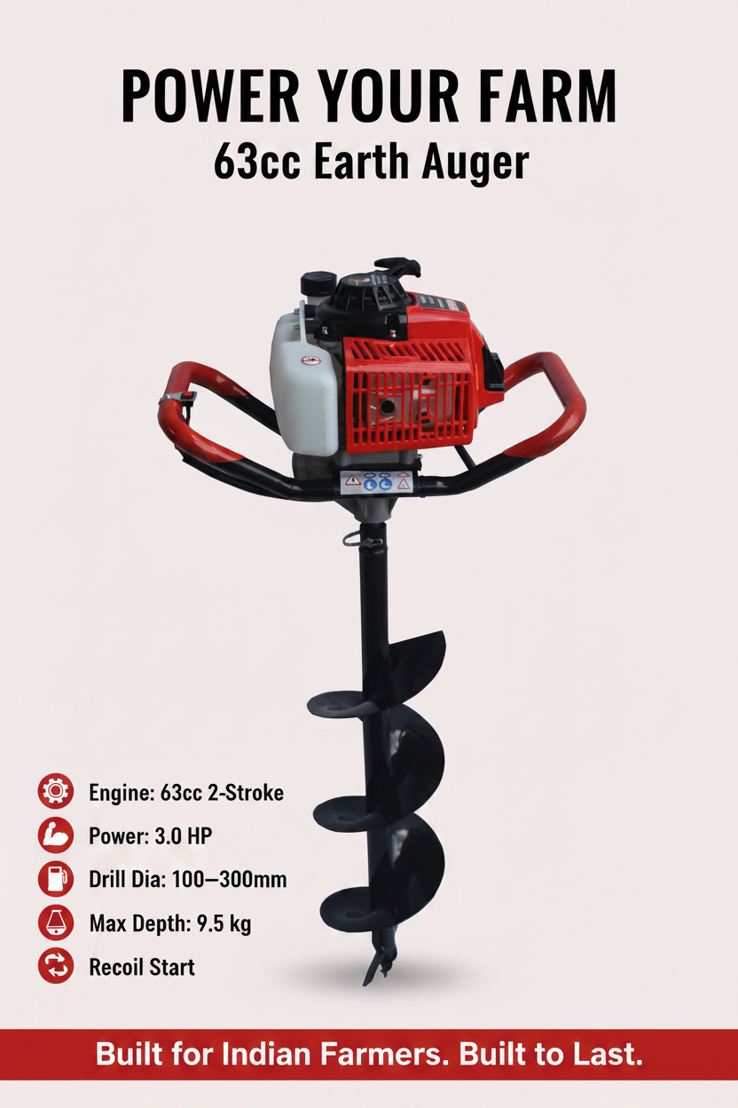 Earth Auger with 8inch drill bit