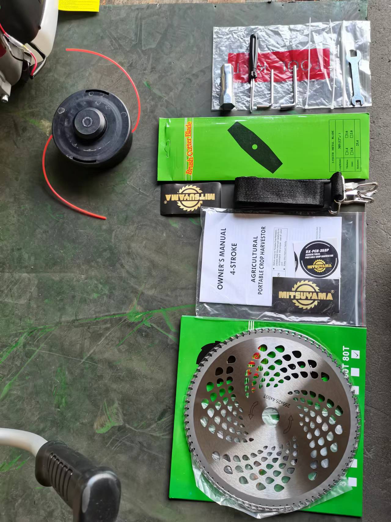 M35-S 4stroke Brush Cutter with accessories